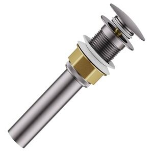 Bathroom Sink Drain W Strainer‎ Pop Up Drain StopSet Brushed Nickel wo overflow